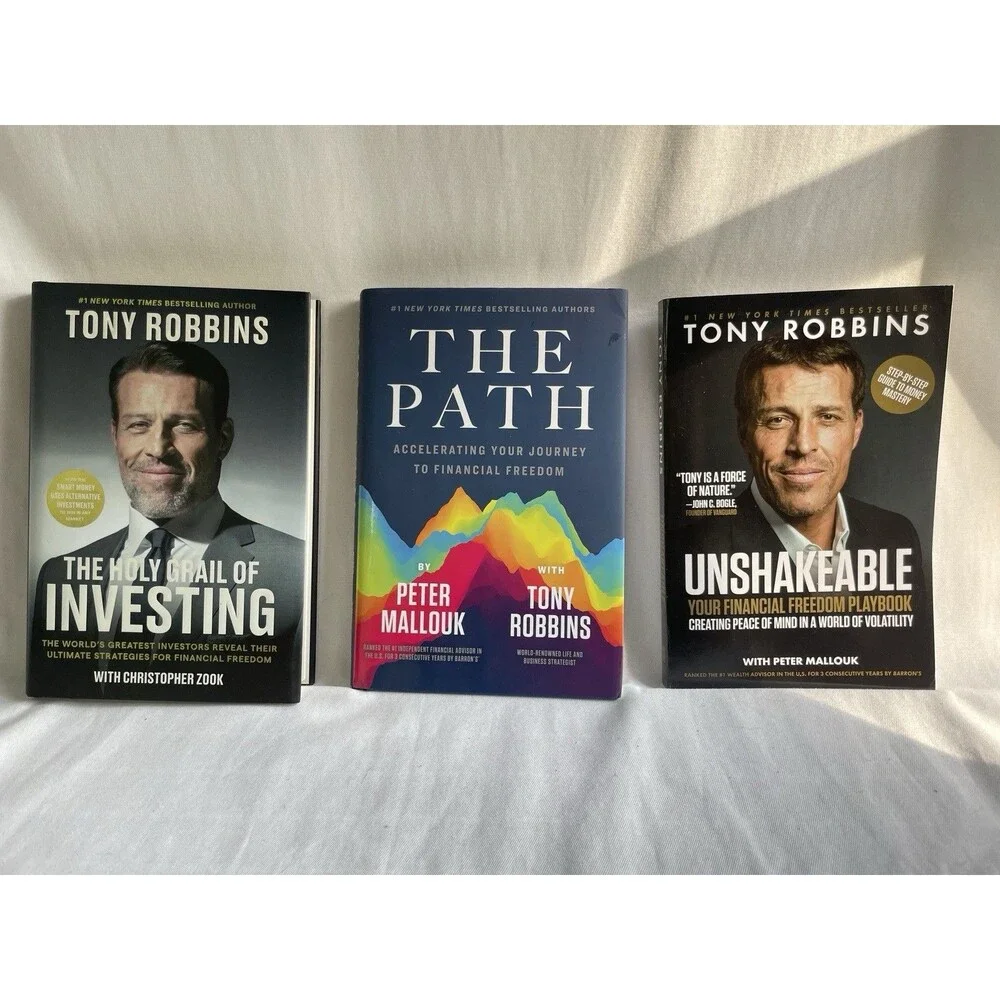 Tony Robbins New Book Bundle Lot + Workbook + Cards